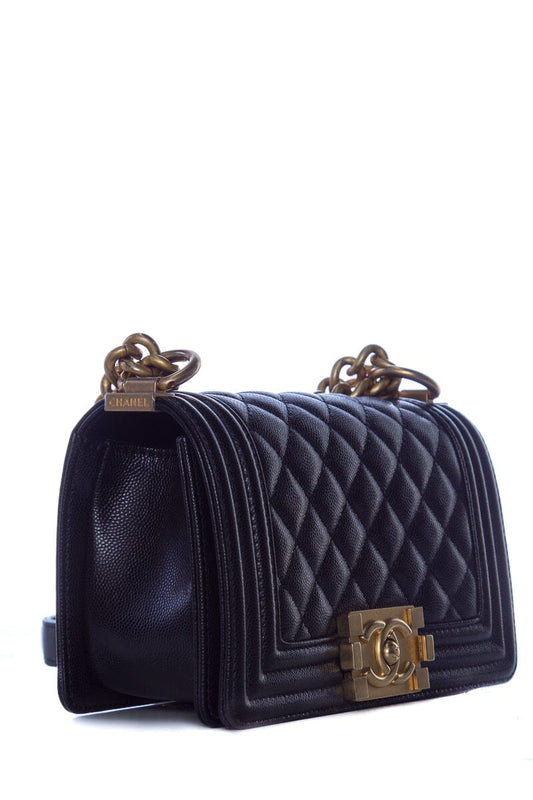 Chanel Black Small Boy Bag GHW Handbag