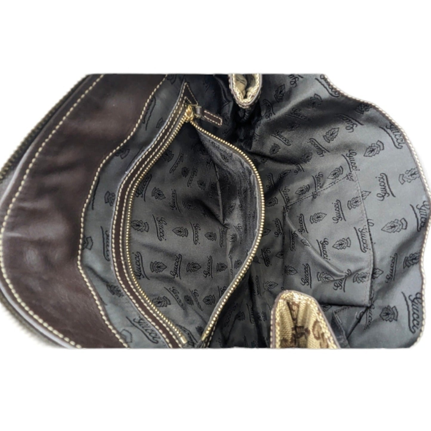 Gucci Beige/Ebony GG Crystal Hysteria Clutch Bag