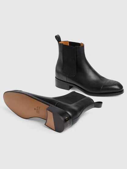 Gucci Buckle Ankle Boots Black