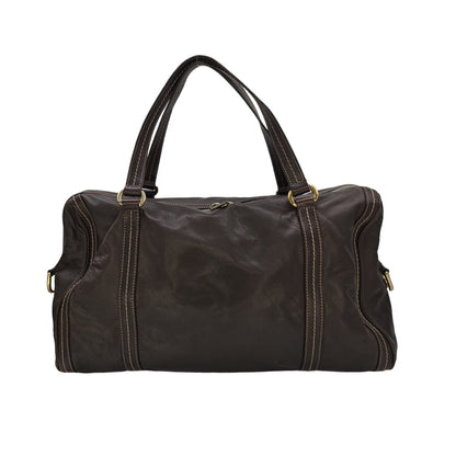Gucci Brown Nappa Duchessa Large Boston Bag
