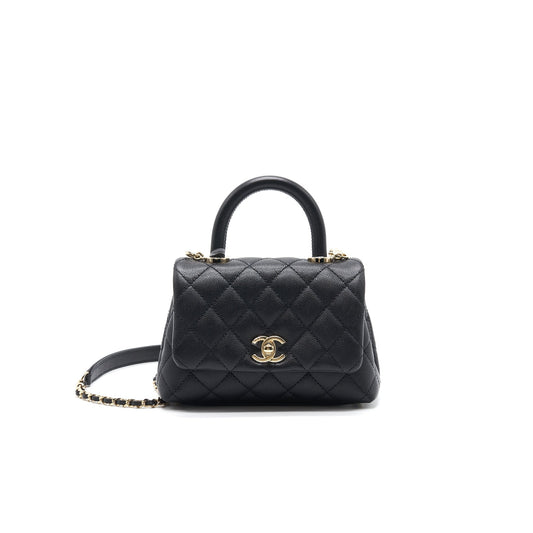Chanel Coco Handle Extra Mini Black LGHW serial30