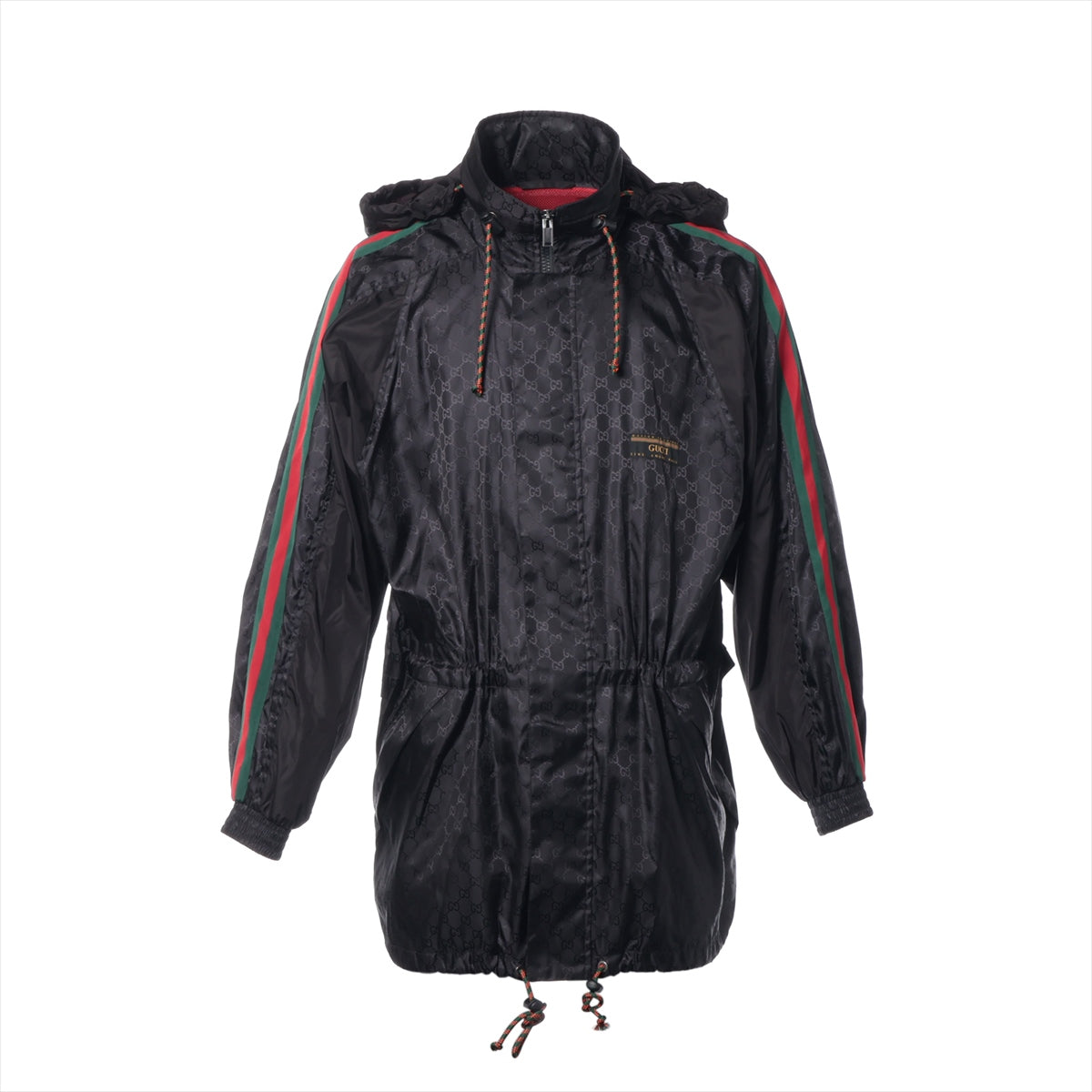 Gucci Cheryline Nylon Jacket 44 Men Black GG  Wind Breaker 618891