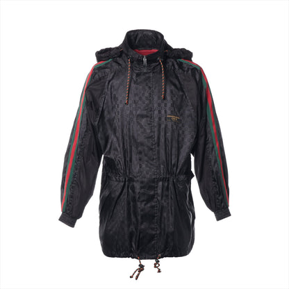 Gucci Cheryline Nylon Jacket 44 Men Black GG  Wind Breaker 618891