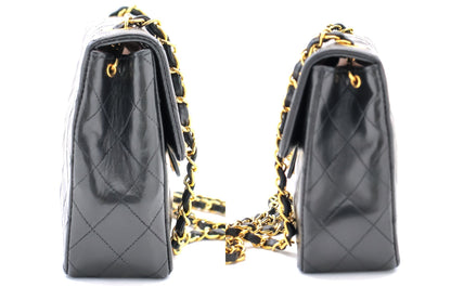 CHANEL Mini Square Small Chain Shoulder Bag Crossbody Black Quilt g36