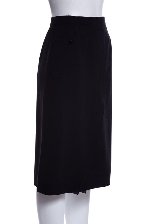Chanel Black Pencil Skirt SZ 38