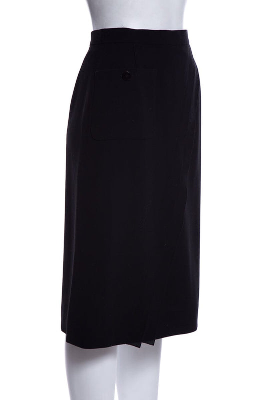 Chanel Black Pencil Skirt SZ 38