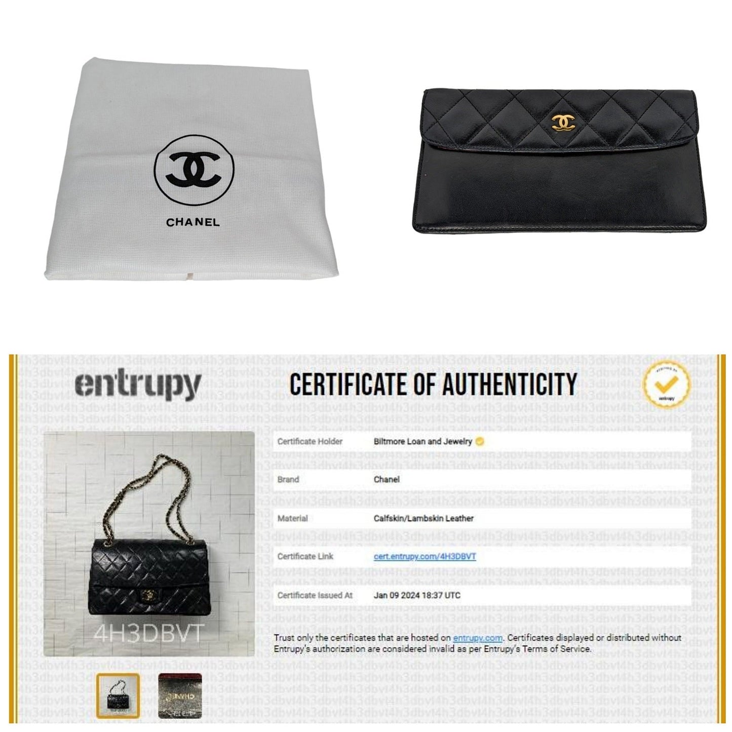 Chanel Vintage Classic Quilted Lambskin Medium Single Flap with Wallet