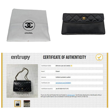 Chanel Vintage Classic Quilted Lambskin Medium Single Flap with Wallet