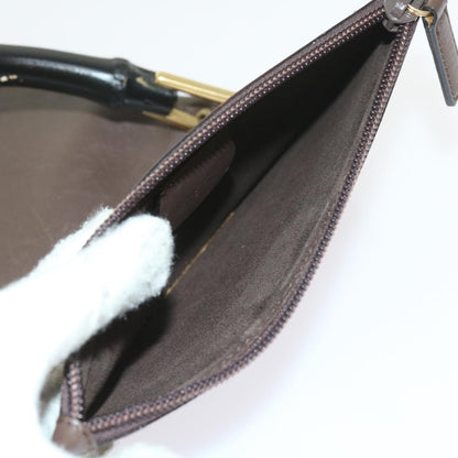 GUCCI Bamboo Shoulder Bag Leather Brown  ac2294