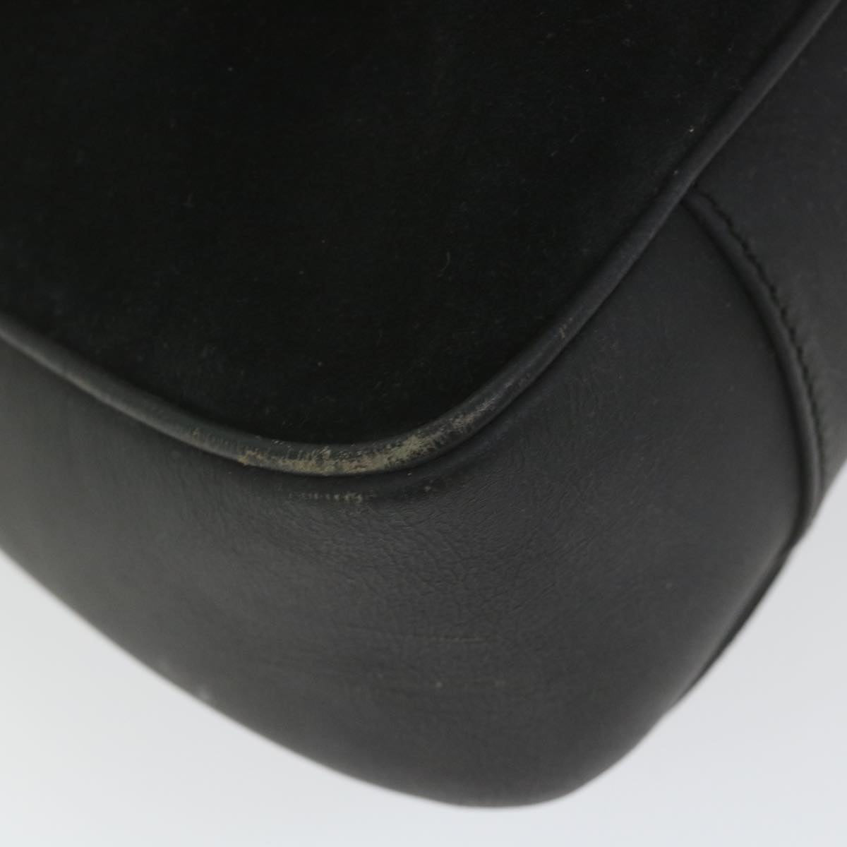 GUCCI Bamboo Shoulder Bag Suede Black 0012058 1577 0  ac2295