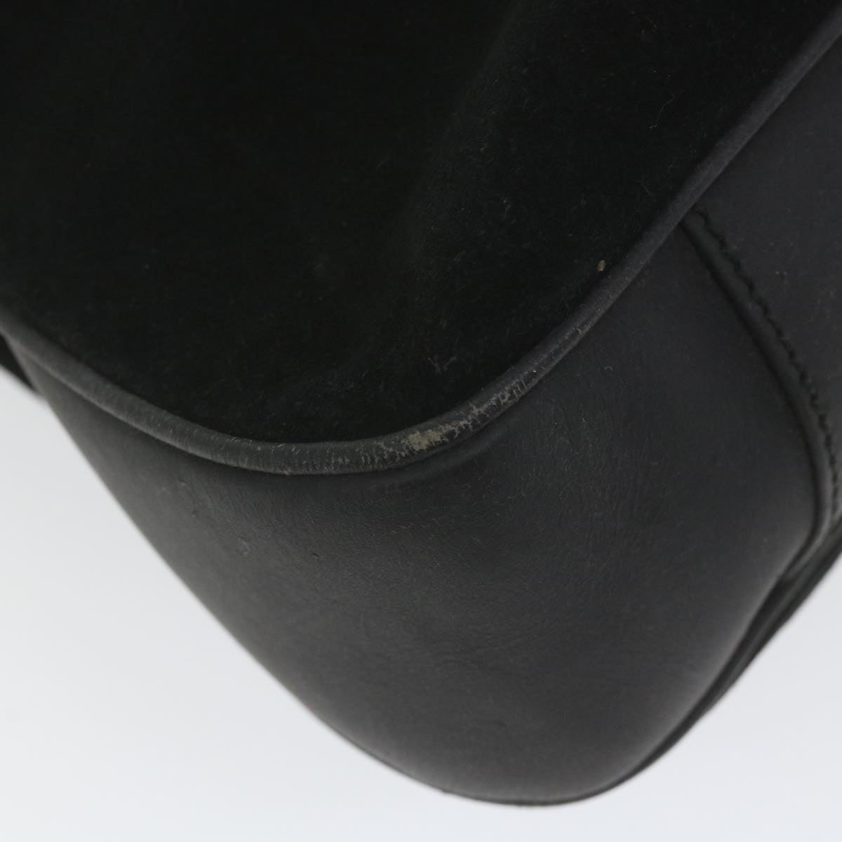 GUCCI Bamboo Shoulder Bag Suede Black 0012058 1577 0  ac2295