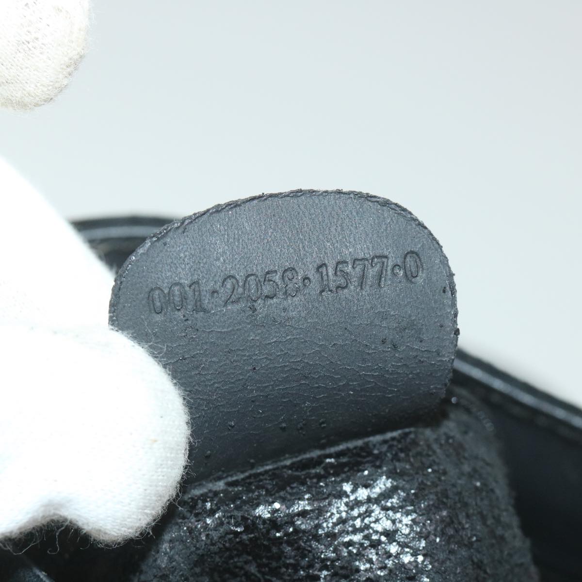 GUCCI Bamboo Shoulder Bag Suede Black 0012058 1577 0  ac2295