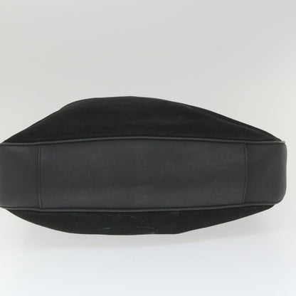 GUCCI Bamboo Shoulder Bag Suede Black 0012058 1577 0  ac2295