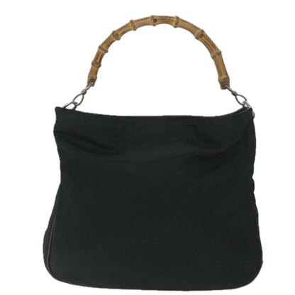 GUCCI Bamboo Shoulder Bag Nylon 2Set Black Brown  ac2337