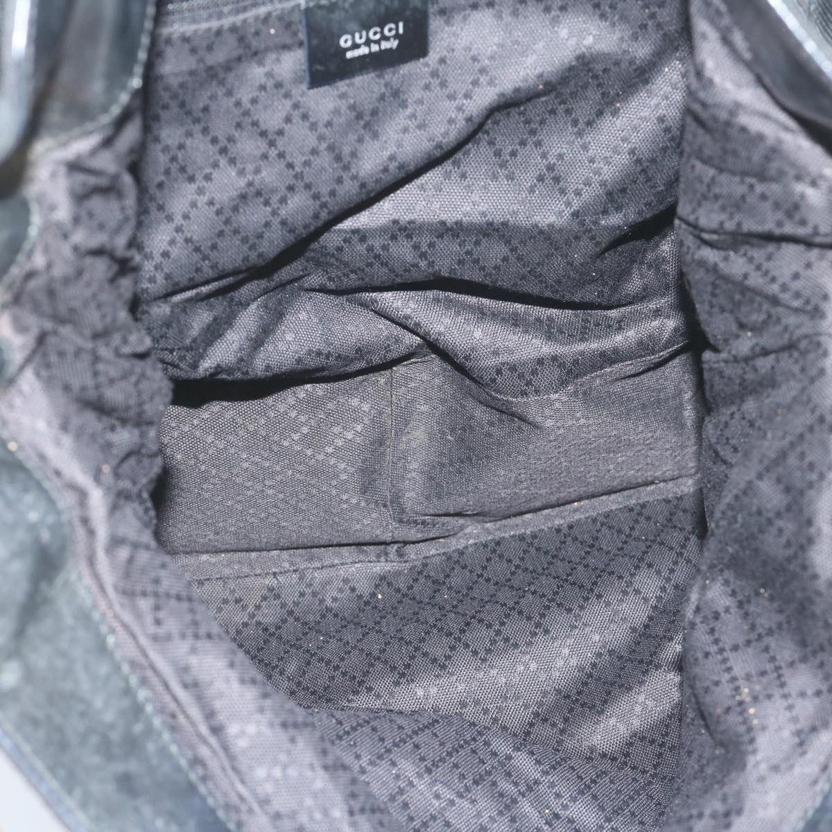GUCCI Bamboo Shoulder Bag Nylon 2Set Black Brown  ac2337