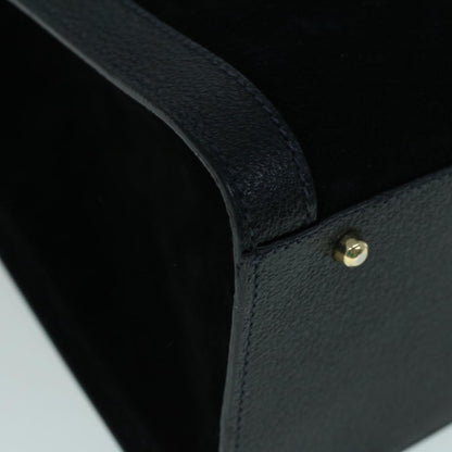 GUCCI Bamboo Hand Bag Suede Black 002 1098 0260  ac2366