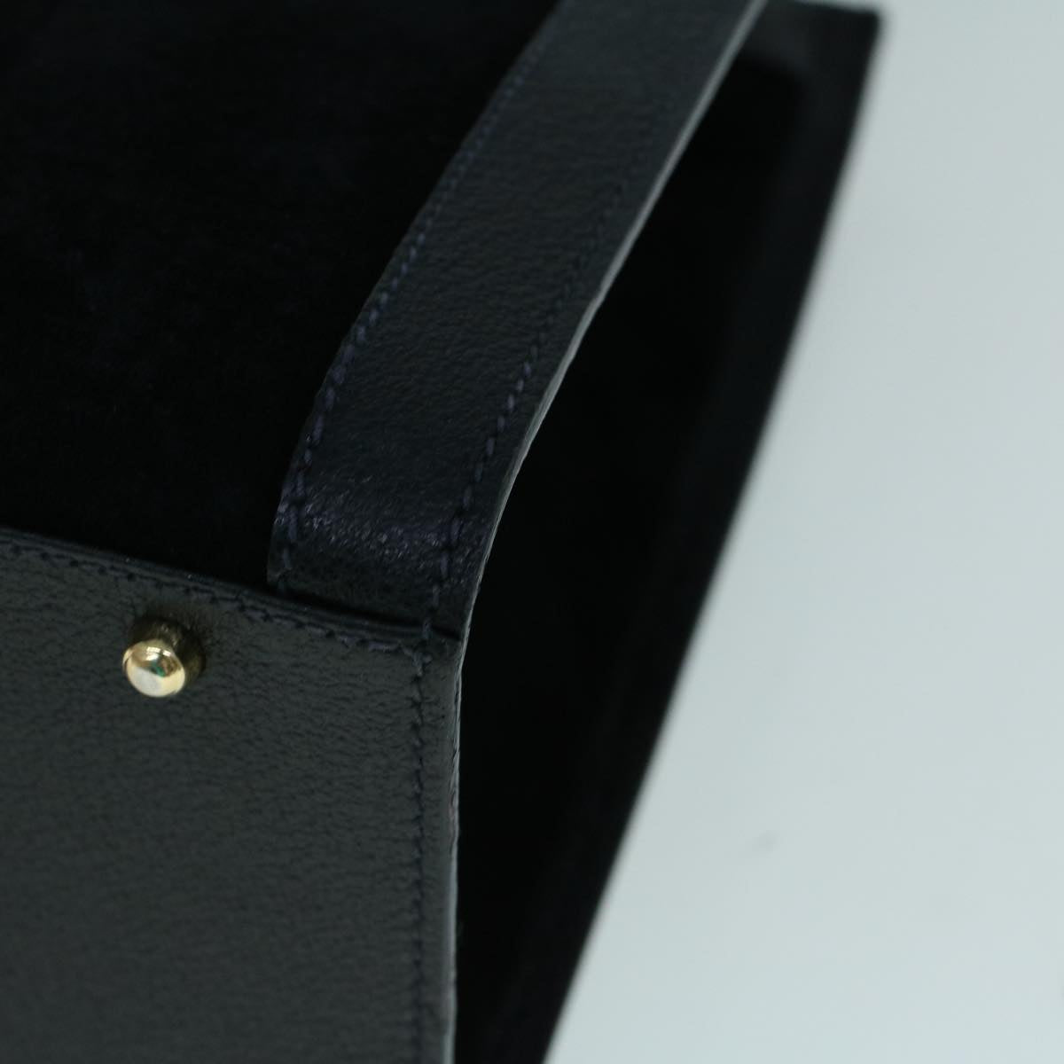 GUCCI Bamboo Hand Bag Suede Black 002 1098 0260  ac2366