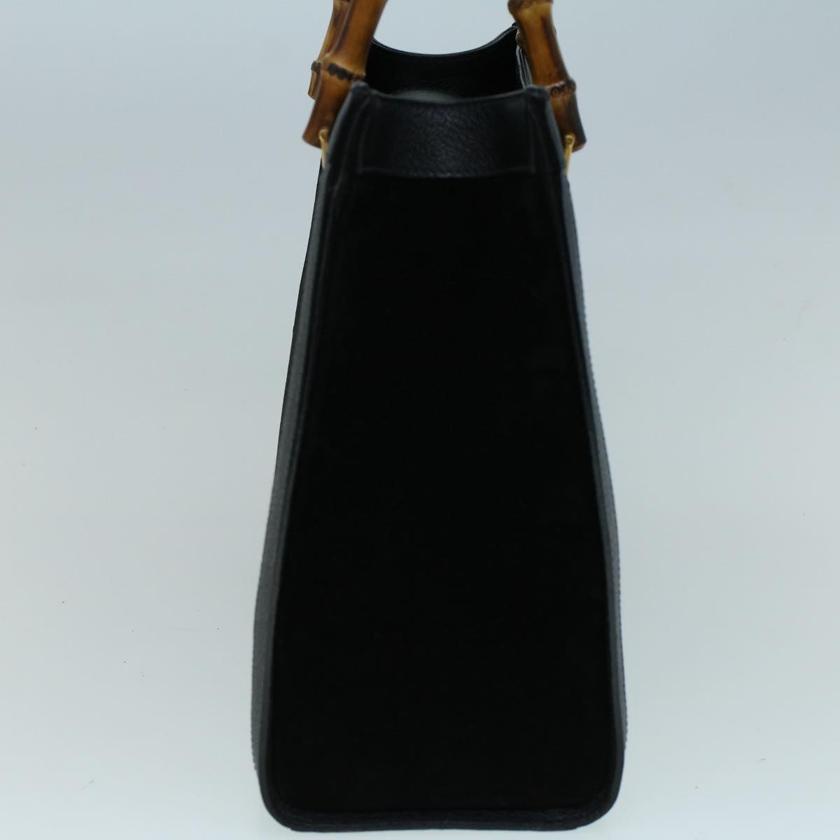 GUCCI Bamboo Hand Bag Suede Black 002 1098 0260  ac2366