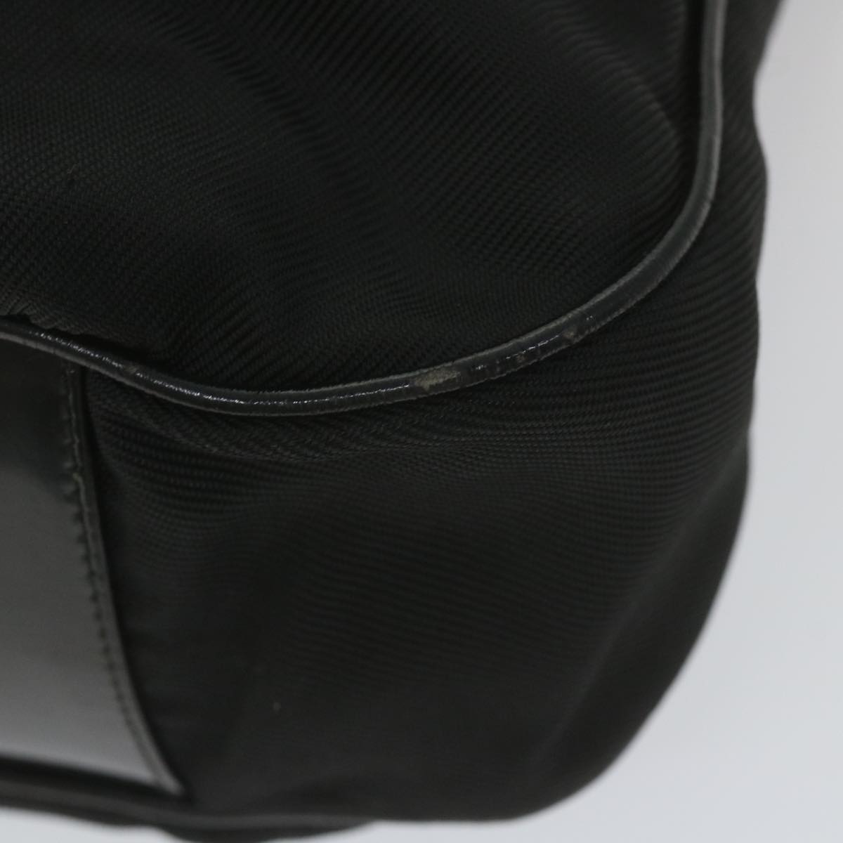 GUCCI Bamboo Shoulder Bag Nylon 2way Black  ac2467