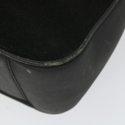 GUCCI Bamboo Shoulder Bag Suede Black  ac2471
