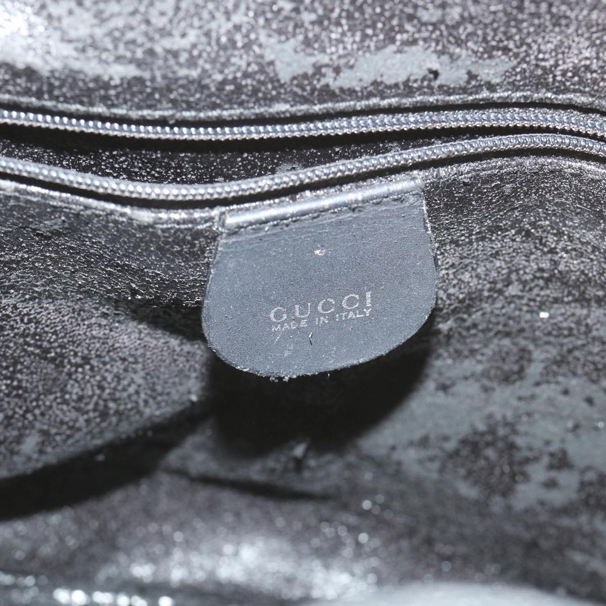 GUCCI Bamboo Shoulder Bag Suede Black  ac2471
