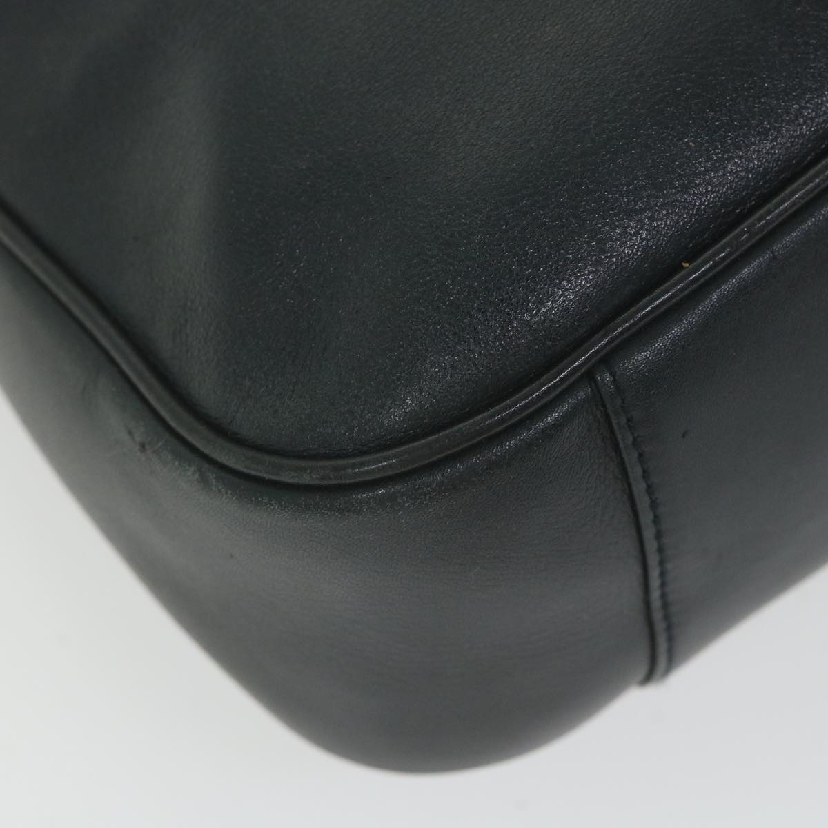 GUCCI Bamboo Shoulder Bag Leather 2way Black  ac2473