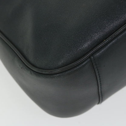 GUCCI Bamboo Shoulder Bag Leather 2way Black  ac2473