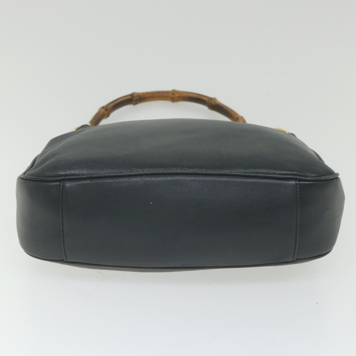 GUCCI Bamboo Shoulder Bag Leather 2way Black  ac2473