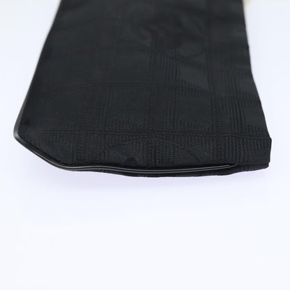 CHANEL New Travel Line Pouch Nylon Black CC ac3133