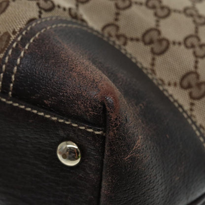 GUCCI GG Canvas Web Sherry Line Tote Bag Beige Gold Red 181779  ac3200