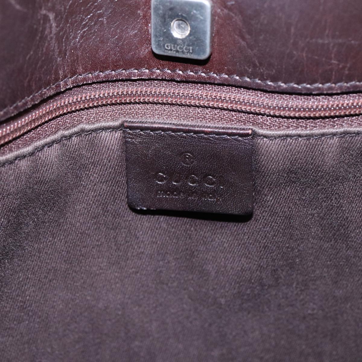GUCCI GG Canvas Tote Bag Beige Silver 73983  ac3207