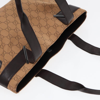 GUCCI GG Canvas Tote Bag Beige Silver 73983  ac3207