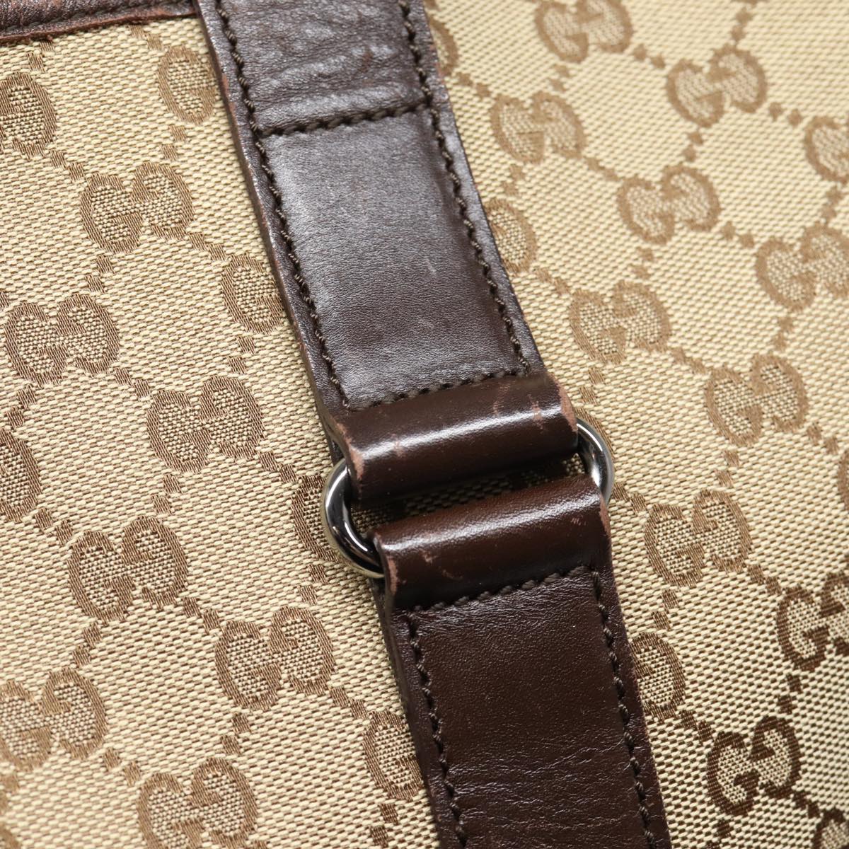 GUCCI GG Canvas Tote Bag Beige Silver 145971  ac3208