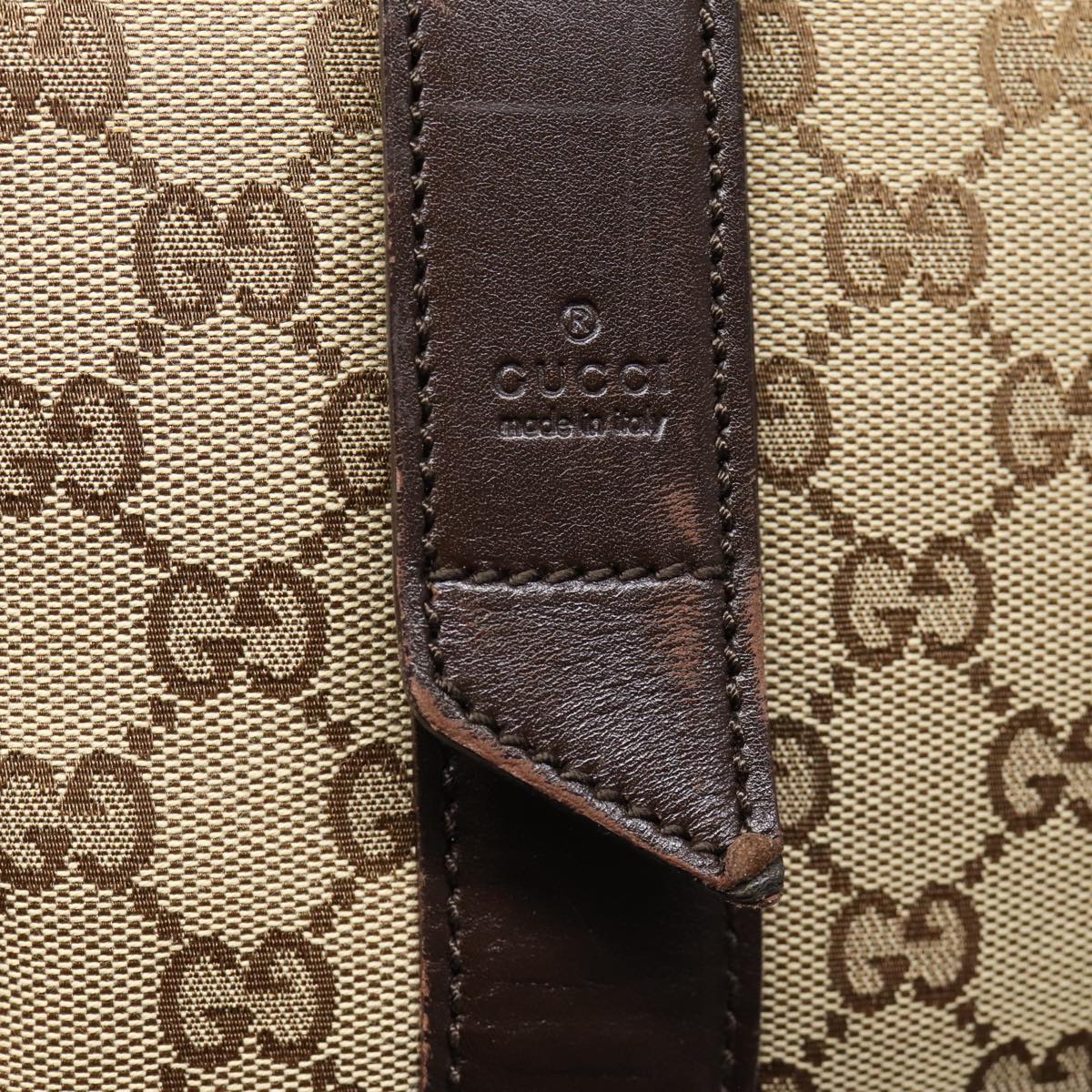 GUCCI GG Canvas Tote Bag Beige Silver 145971  ac3208