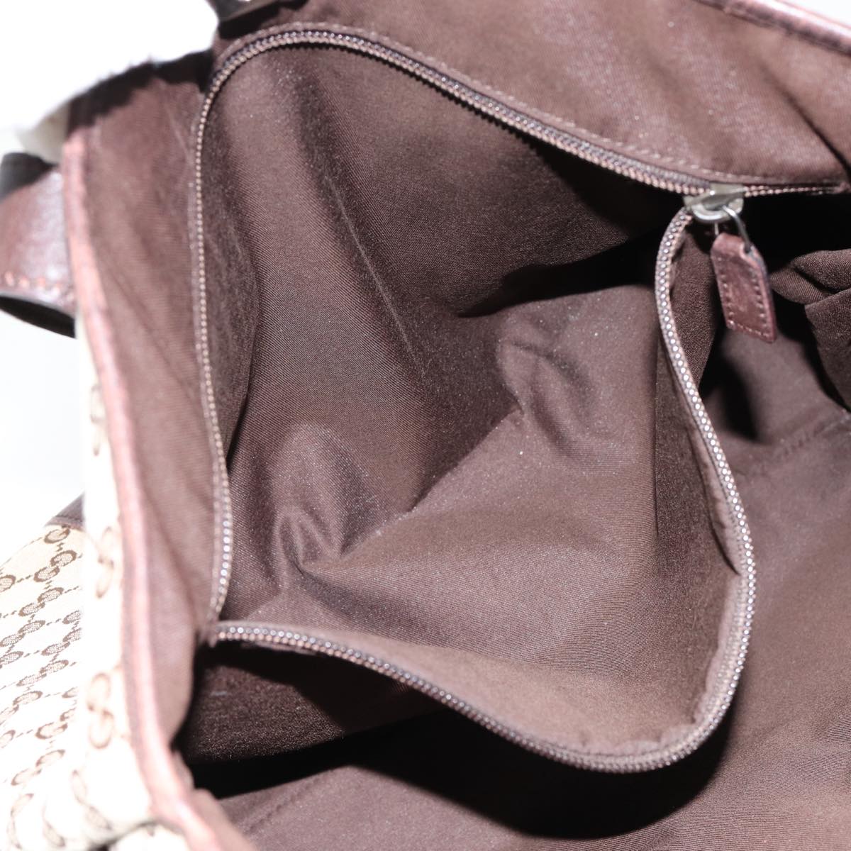 GUCCI GG Canvas Tote Bag Beige Silver 145971  ac3208