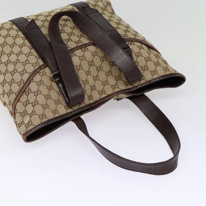 GUCCI GG Canvas Tote Bag Beige Silver 145971  ac3208