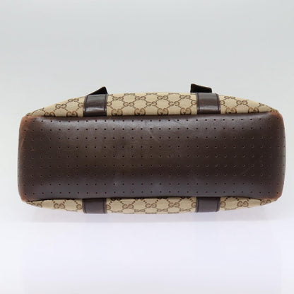 GUCCI GG Canvas Tote Bag Beige Silver 145971  ac3208