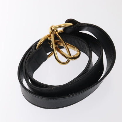 GUCCI Bamboo Hand Bag Leather 2way Black Gold 001 2865 1657  ac3240