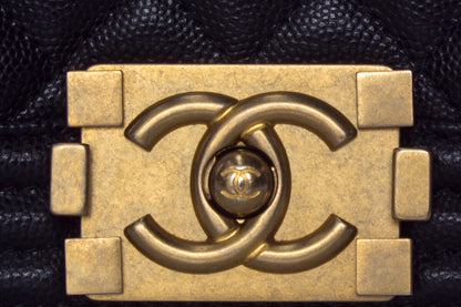Chanel Black Small Boy Bag GHW Handbag