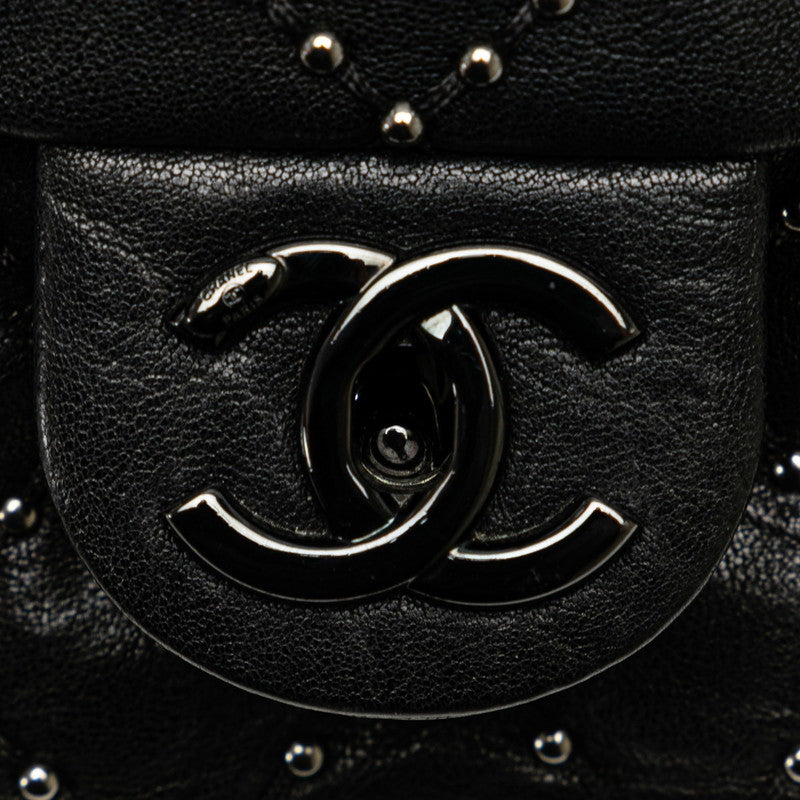 Chanel Mini Matelasse Studs Chain Shoulder Bag Black