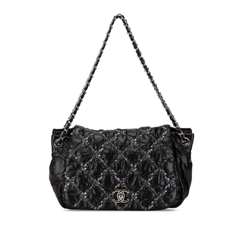 Chanel Nylon Leather Chain Shoulder Bag