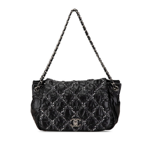Chanel Nylon Leather Chain Shoulder Bag