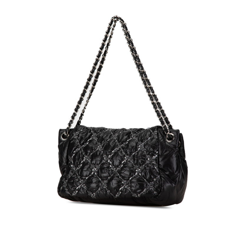 Chanel Nylon Leather Chain Shoulder Bag