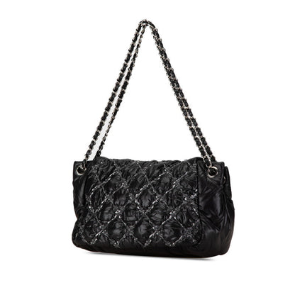 Chanel Nylon Leather Chain Shoulder Bag