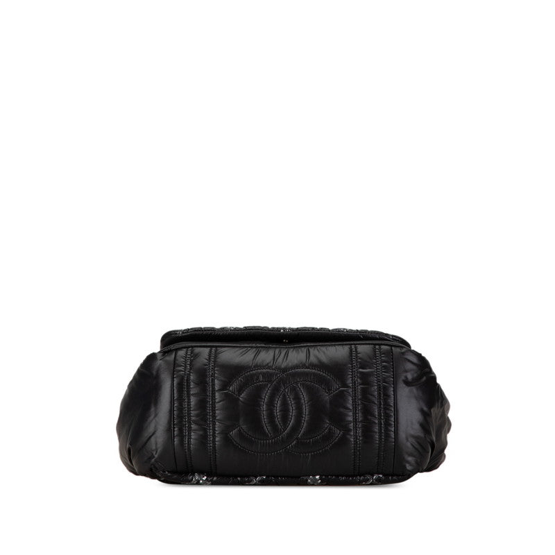 Chanel Nylon Leather Chain Shoulder Bag