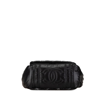 Chanel Nylon Leather Chain Shoulder Bag