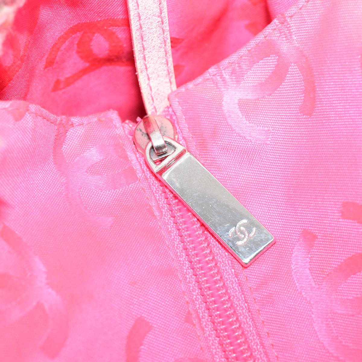 CHANEL Cambon Line Tote Bag Pink Gray CC am3204