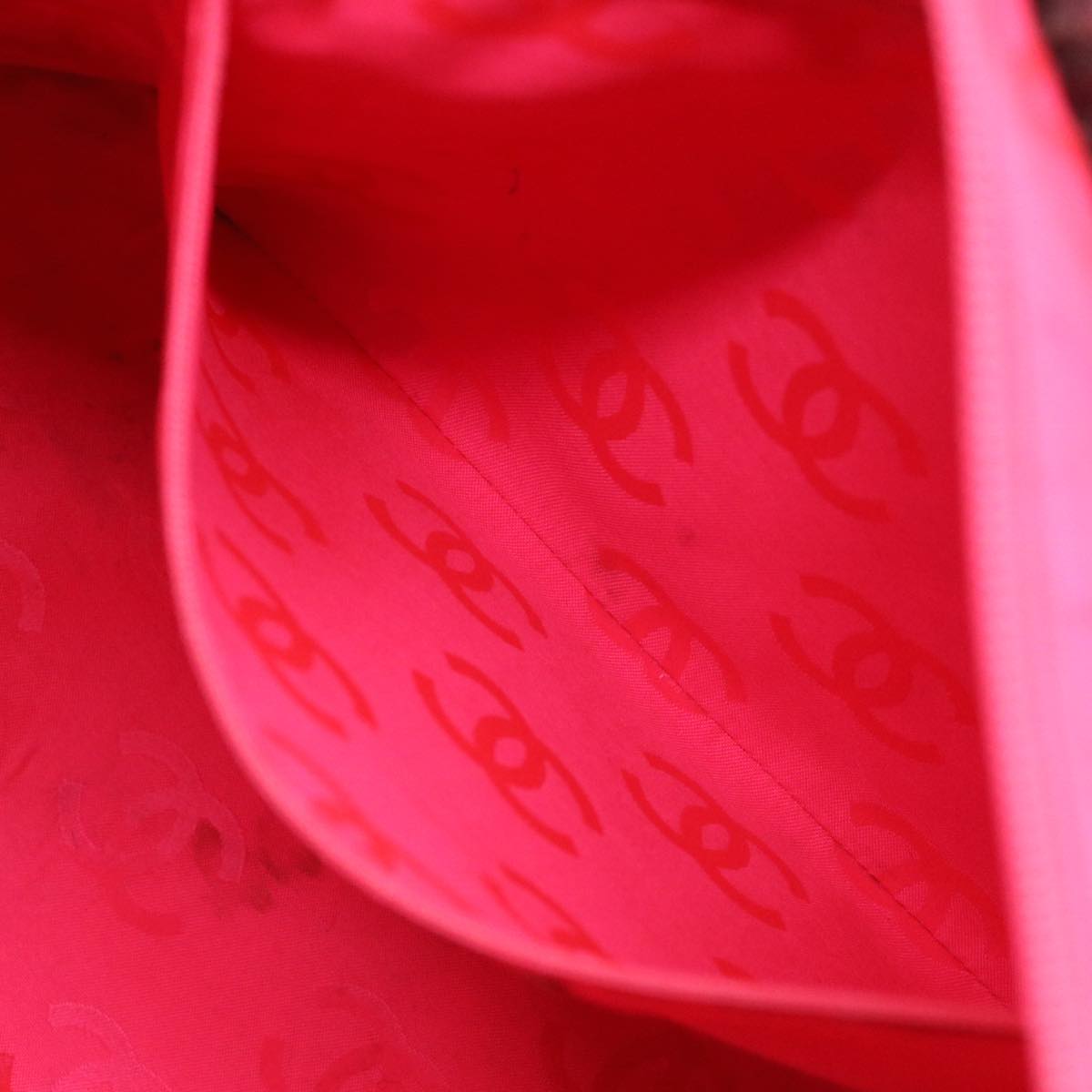 CHANEL Cambon Line Tote Bag Pink Gray CC am3204