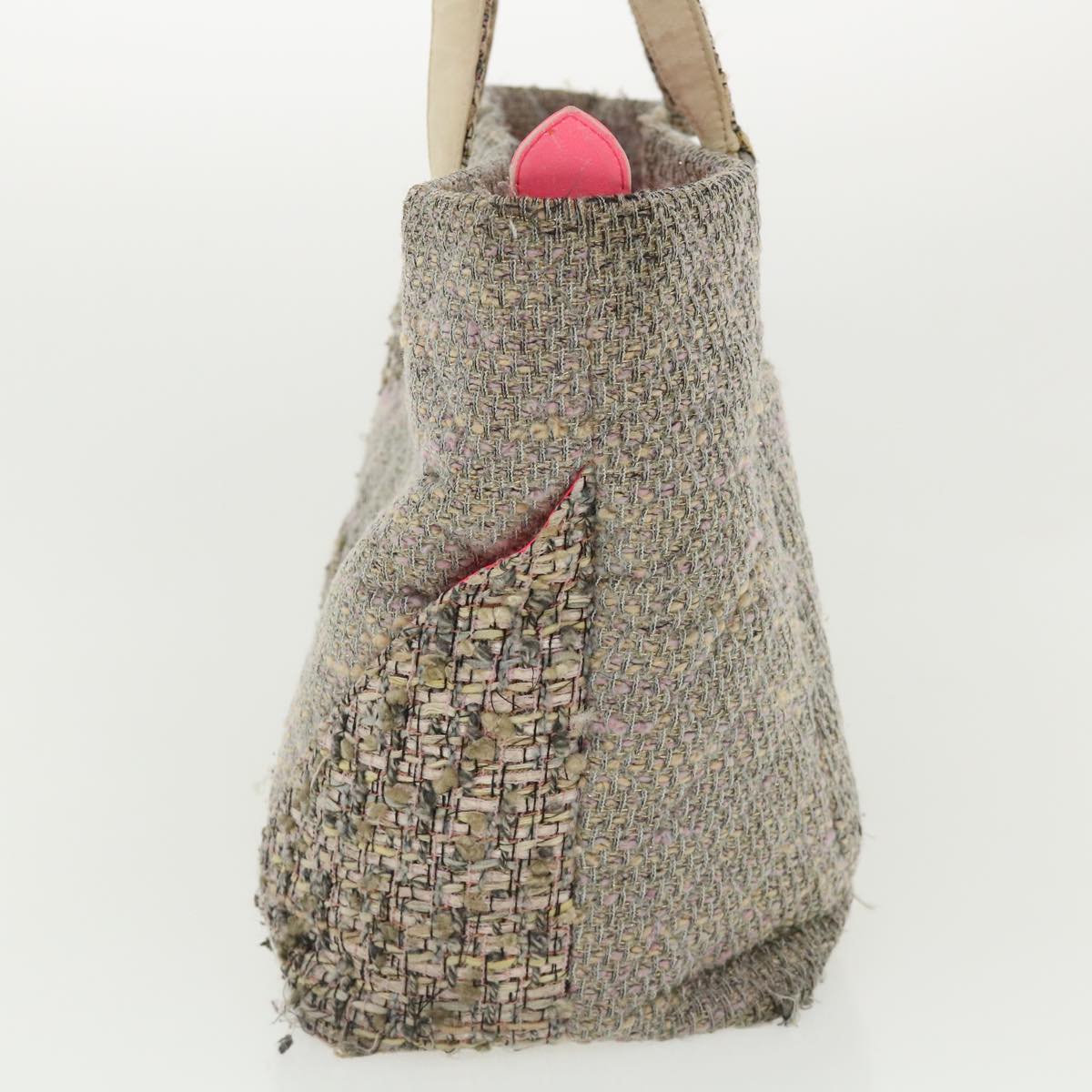 CHANEL Cambon Line Tote Bag Pink Gray CC am3204