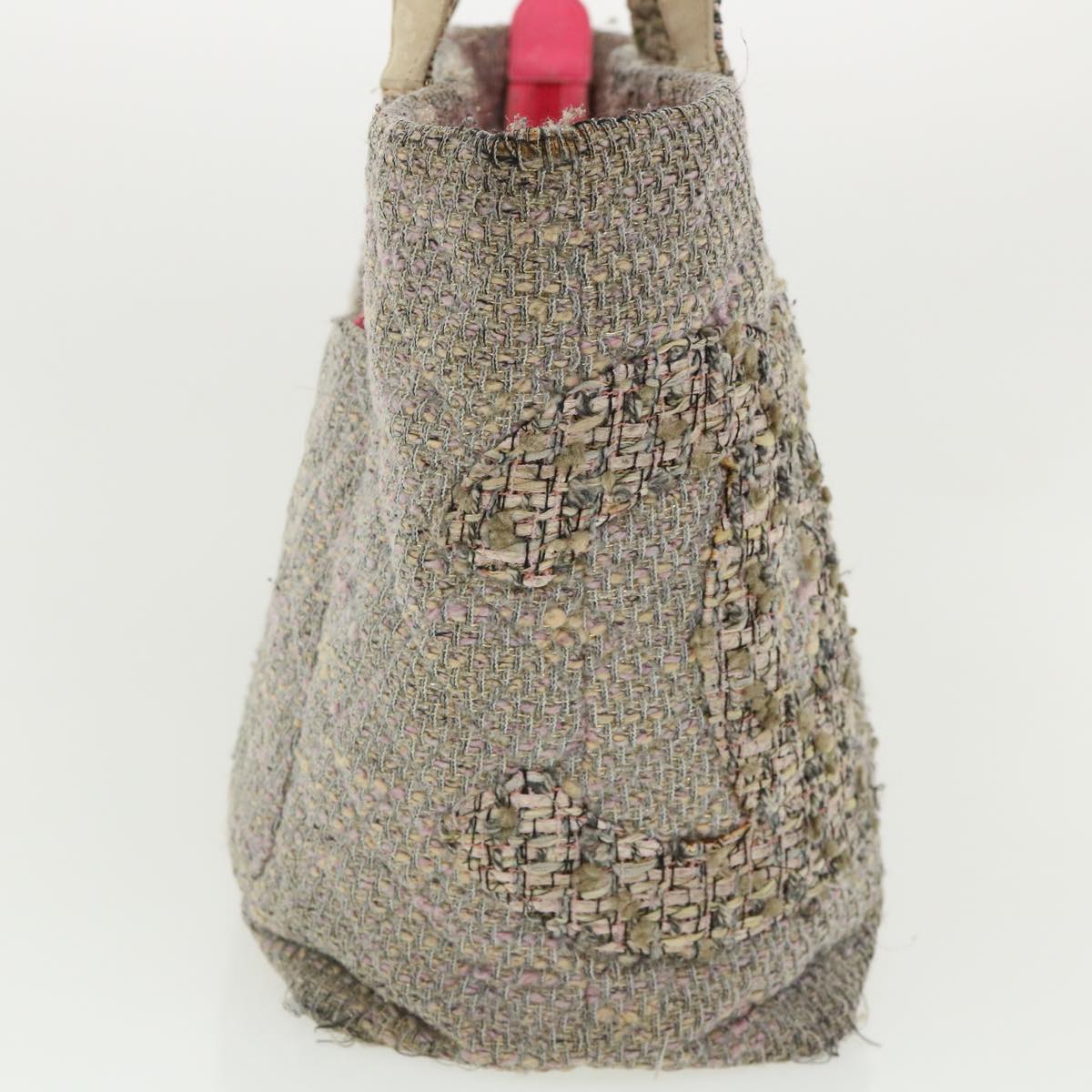 CHANEL Cambon Line Tote Bag Pink Gray CC am3204